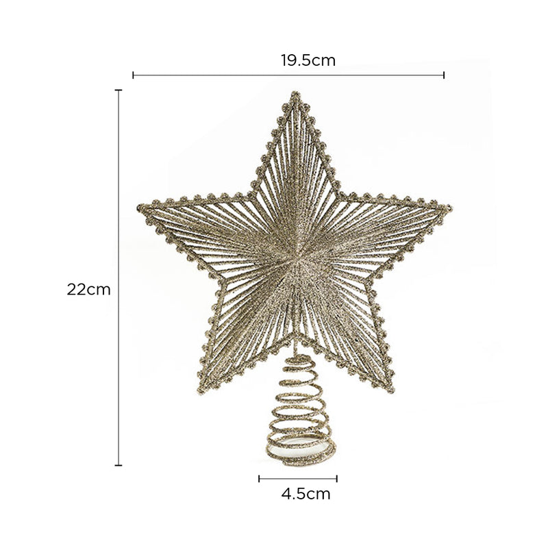Glitter 3D Star Christmas Tree Topper