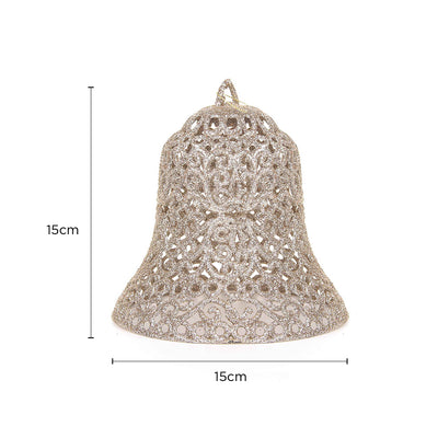 Giant Glitter Christmas Bell Decoration 4 Colours