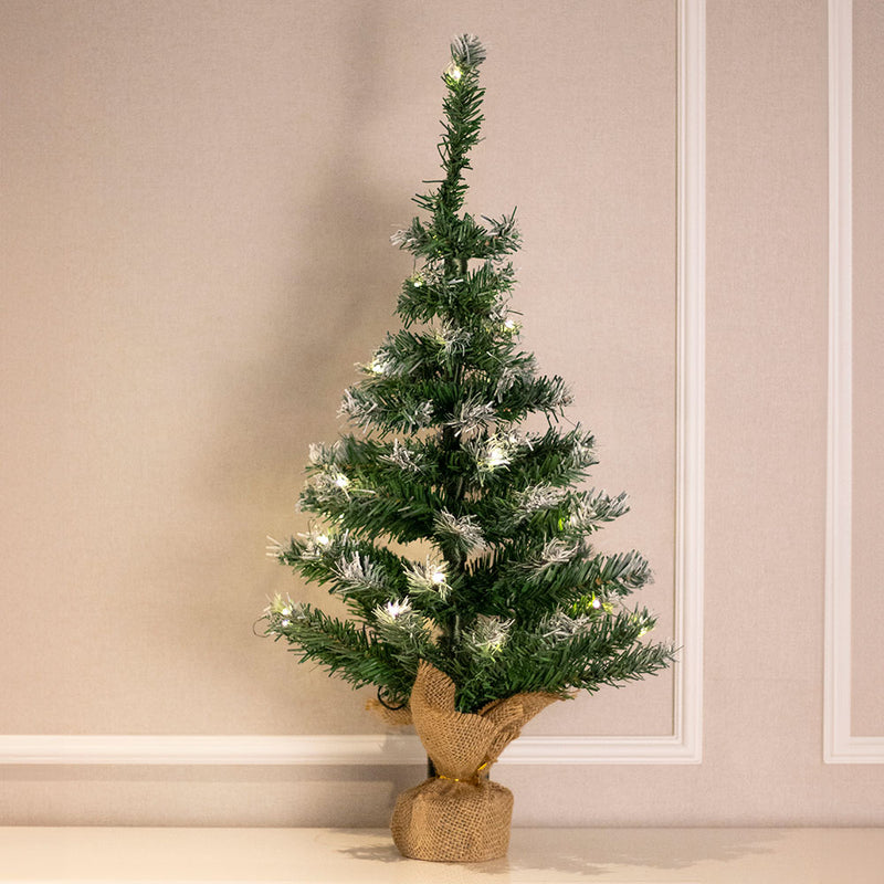 2FT Prelit Snowy Christmas Tree