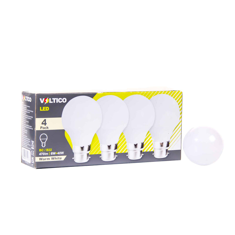 4PK LED Golf 6W B22-Bulb