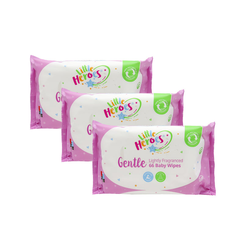 Little Heroes Baby Gentle Pink Wipes 66S