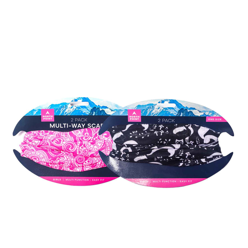 Girls 2PK Multi-Way Scarf