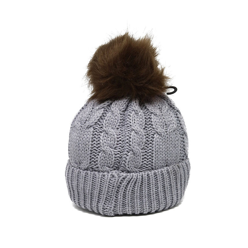 Ladies ProHike Bobble Hat With Faux Fur Pom Pom