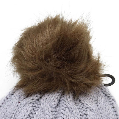 Ladies ProHike Bobble Hat With Faux Fur Pom Pom