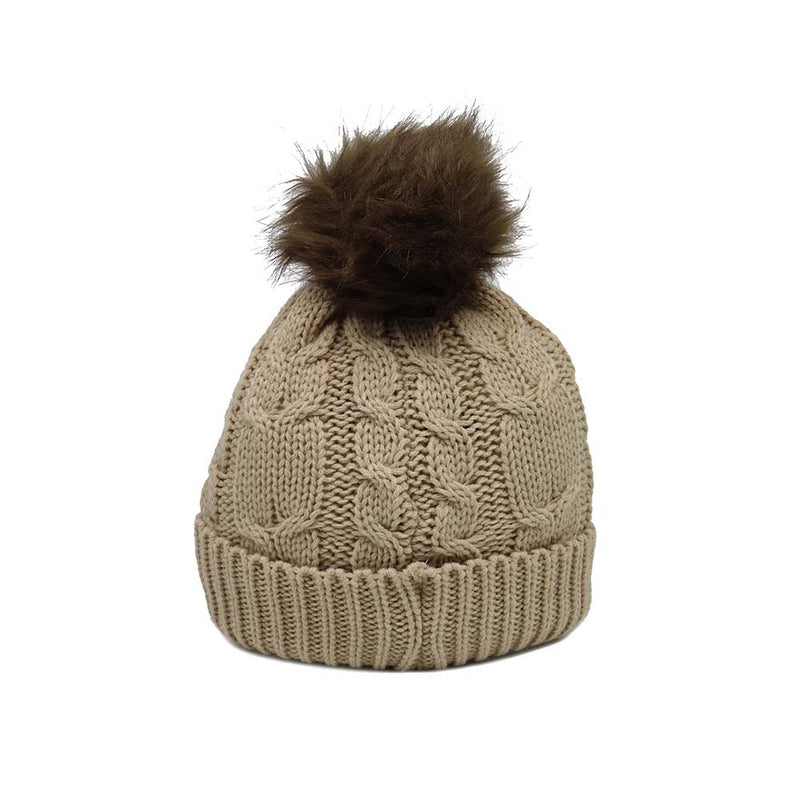 Ladies ProHike Bobble Hat With Faux Fur Pom Pom