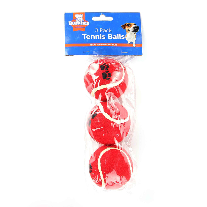 Pet Toy Tennis Balls Red 3PK