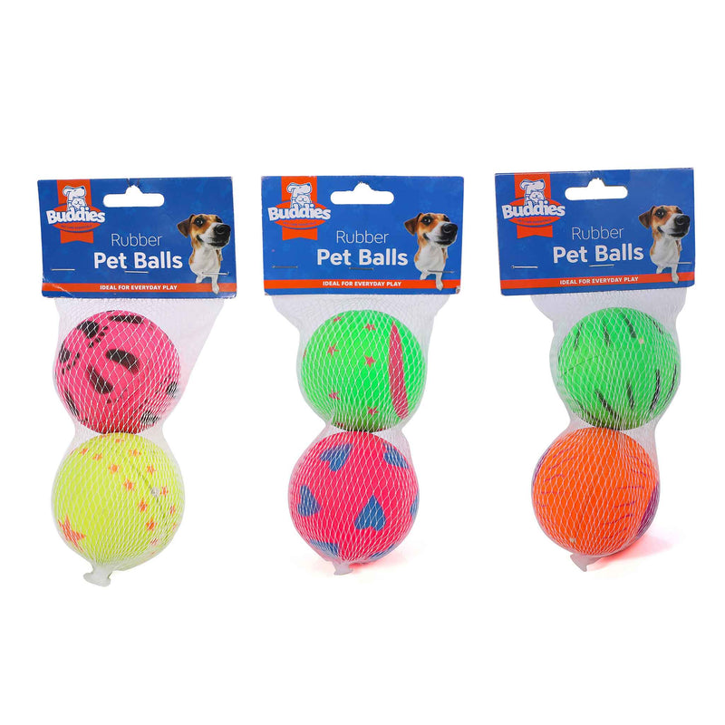 Rubber Pet Balls 2pk