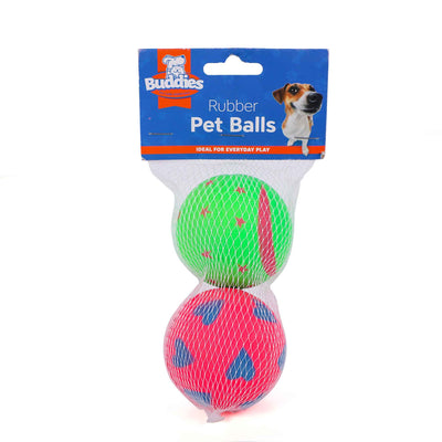 Rubber Pet Balls 2pk