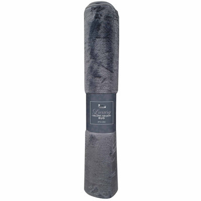 Velvet Touch Rug Charcoal 100x150