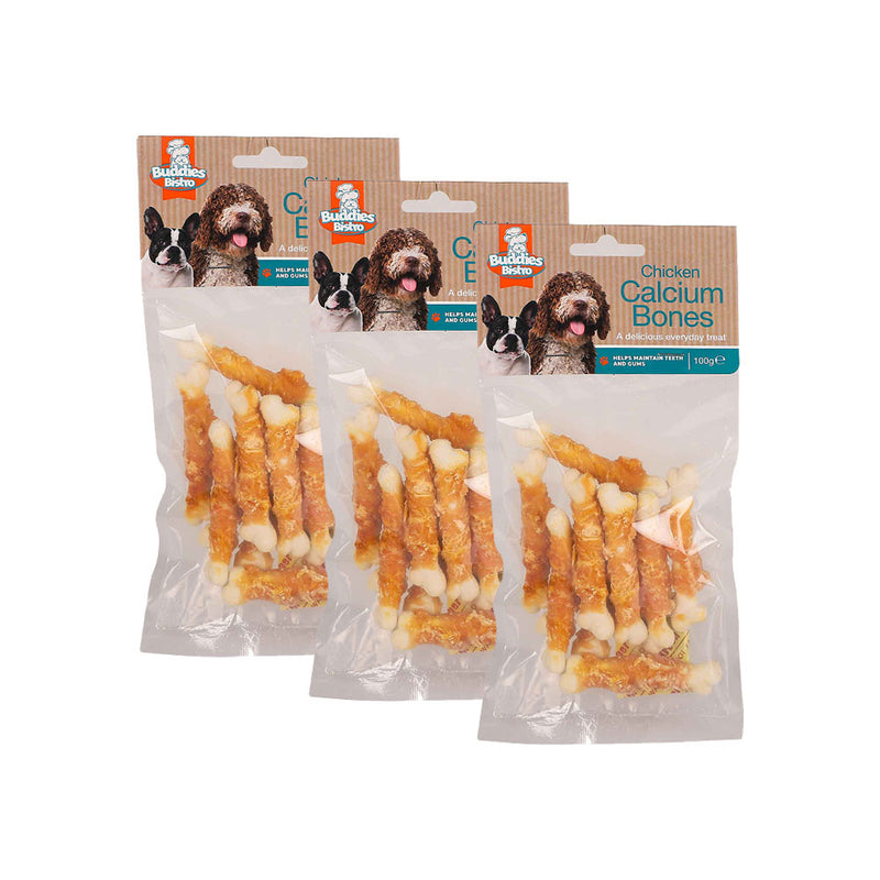 Chicken Calcium Bones Dog Treats 100g x 3Pack