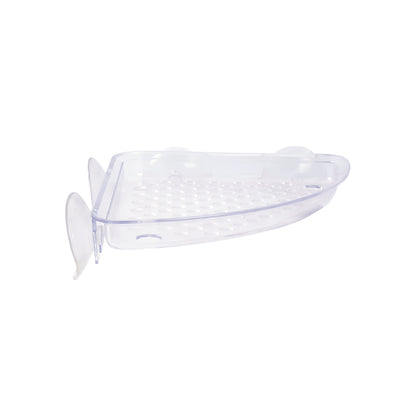 Plastic Corner Shelf with Suction Cups