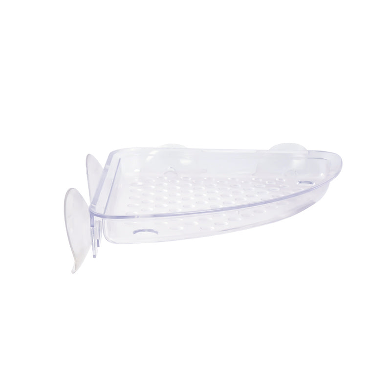 Plastic Corner Shelf with Suction Cups