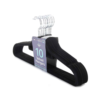 Velvet Hangers Black 10PC