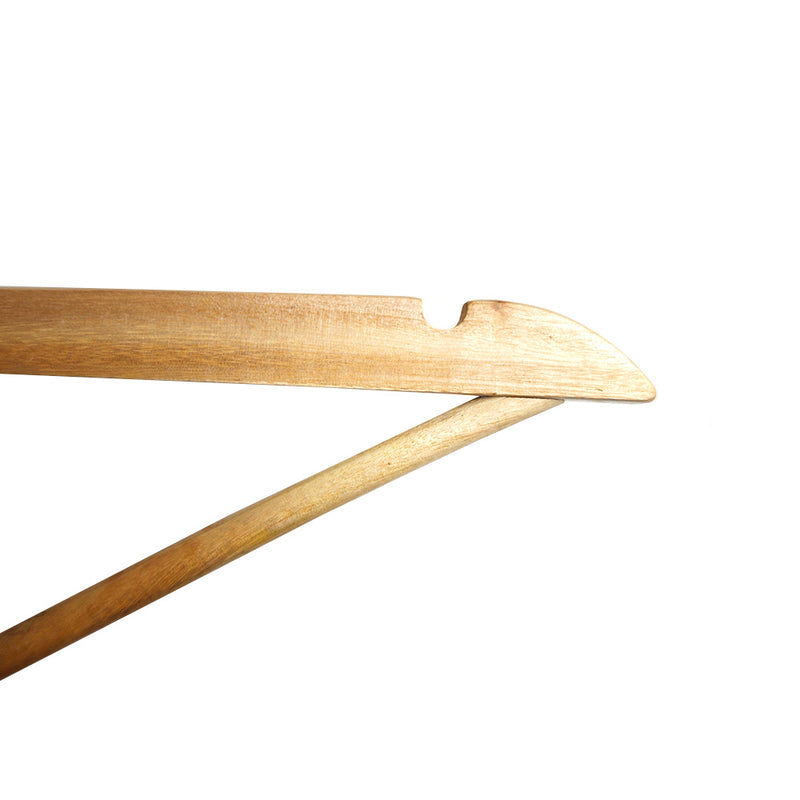 Non Slip Wooden Shoulder Notches Coat Hangers 4PK