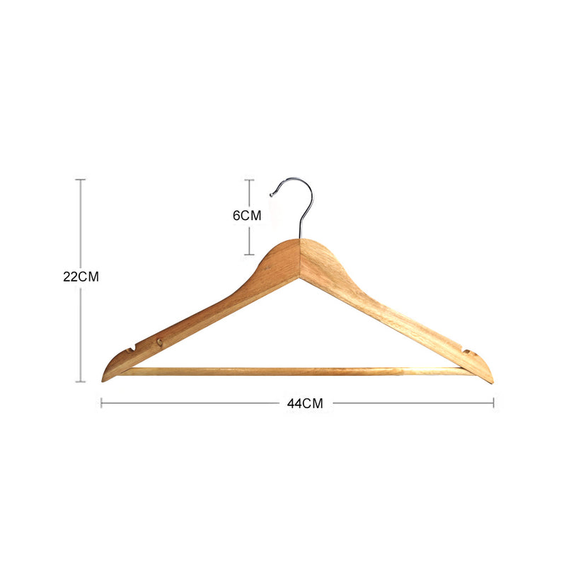 Non Slip Wooden Shoulder Notches Coat Hangers 4PK
