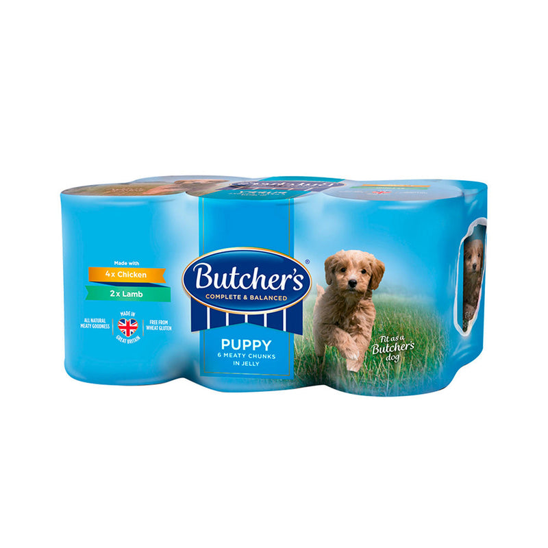 Butchers Puppy Food Meaty Chunk In Jelly 6PK