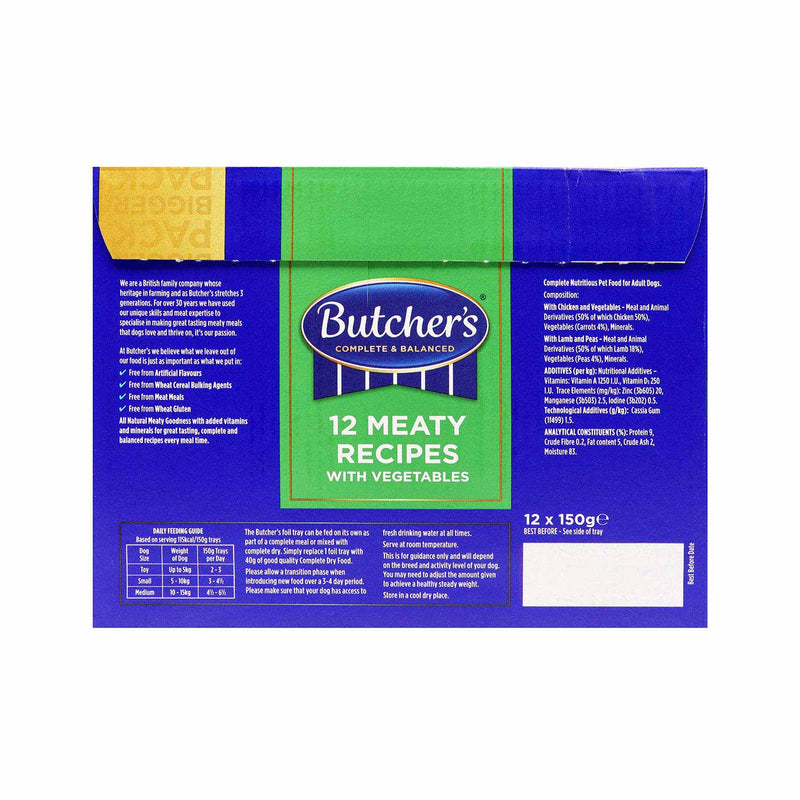Butchers Meaty Recipes with Vegetables Dog Food 12PK
