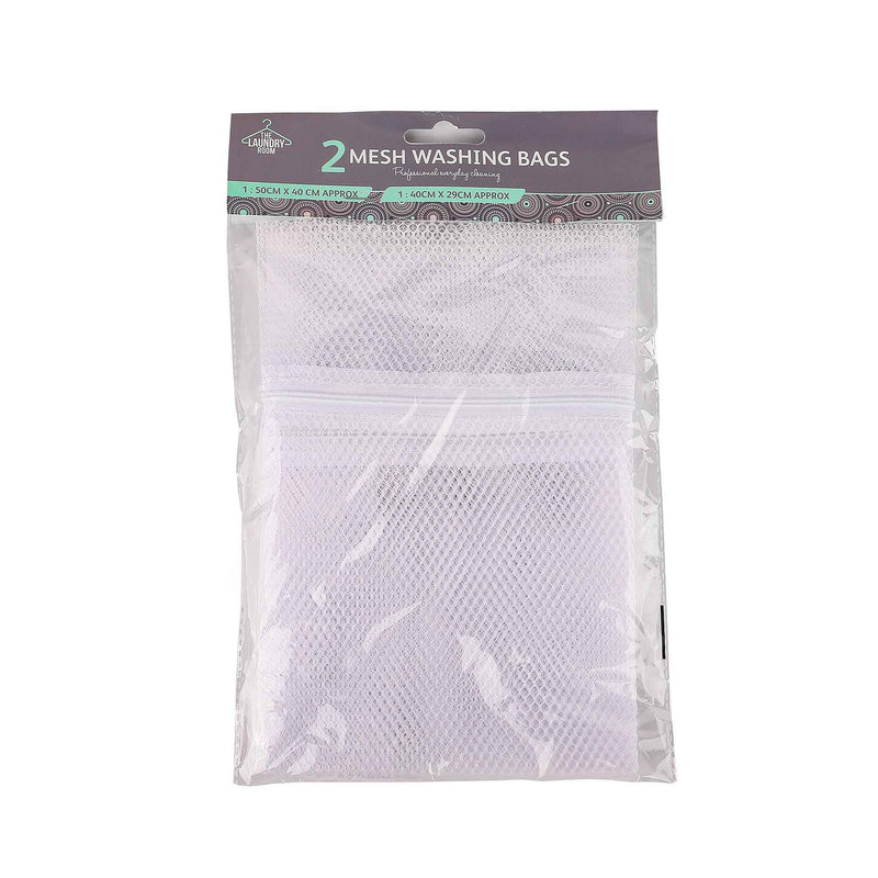 2 Mesh Washing Bags 50cmx40cm & 40cmx29cm