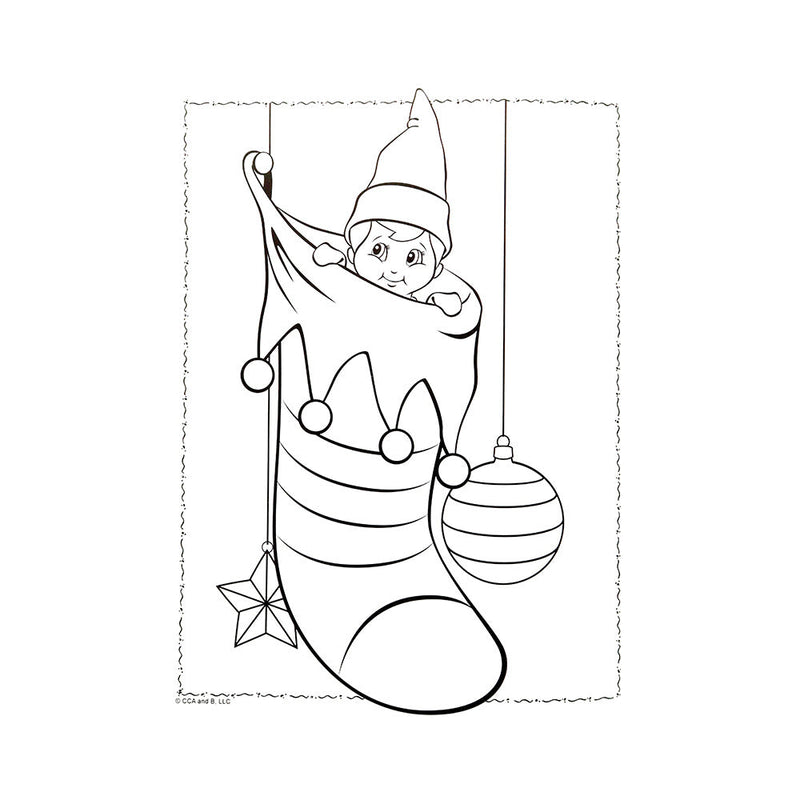 The Elf On The Shelf Bubble Sticker Colouring Book