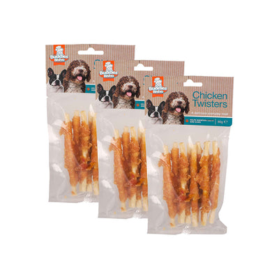 Chicken Twisters Dog Treats 90G