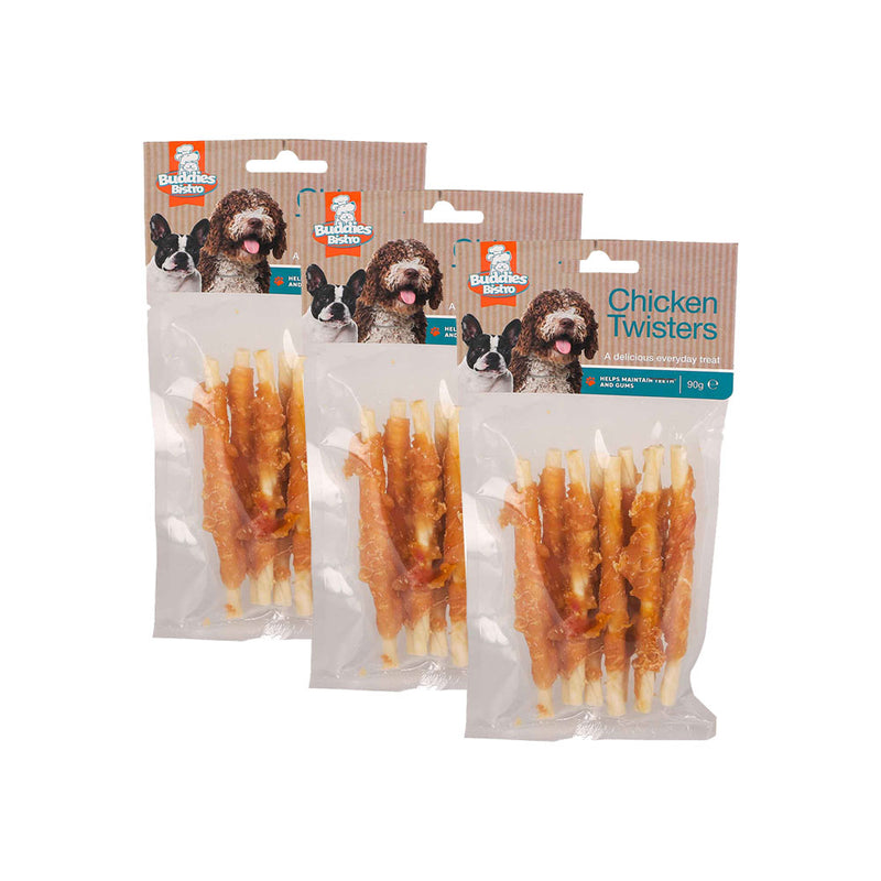 Chicken Twisters Dog Treats 90G
