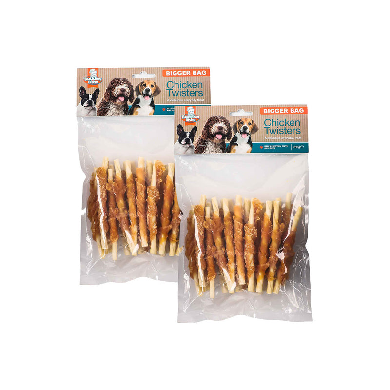 Chicken Twisters Dog Treats 250g x 2Pack