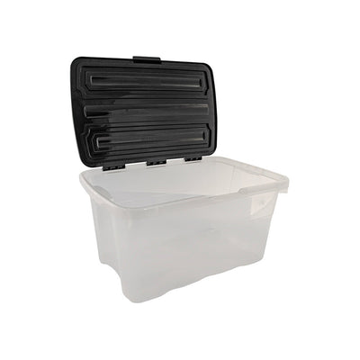 45L Clear Plastic Storage Box With Flip Lid
