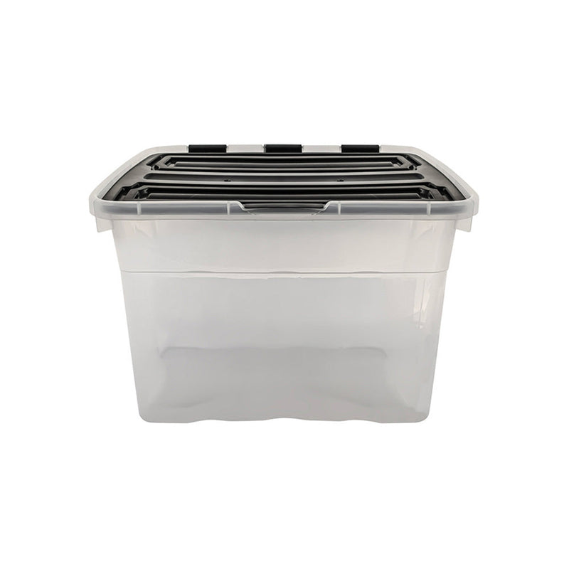 65L Clear Plastic Storage Box With Flip Lid
