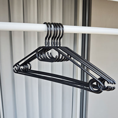 Swivel Clothes Hook Hangers with Rotating Hook & Tie 6PK