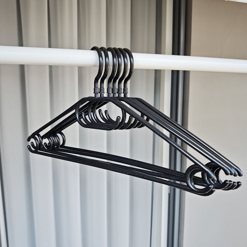 Swivel Clothes Hook Hangers with Rotating Hook & Tie 6PK