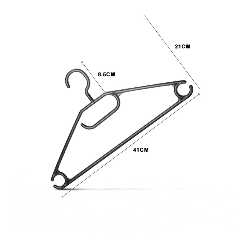 Swivel Clothes Hook Hangers with Rotating Hook & Tie 6PK