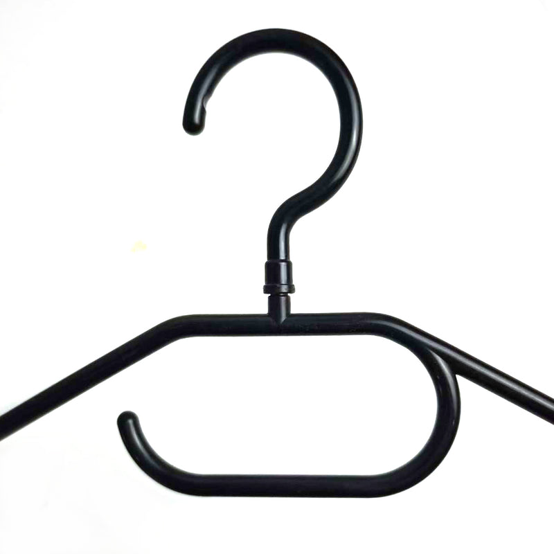 Swivel Clothes Hook Hangers with Rotating Hook & Tie 6PK