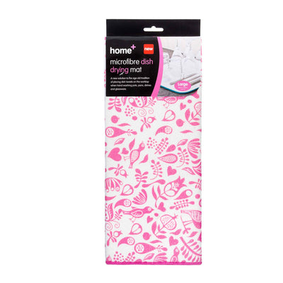 Home+ Microfibre Dish Dry Pattern 38x48cm