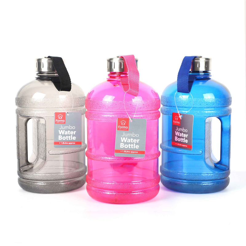 Jumbo Water Bottle Assorted 1.8L