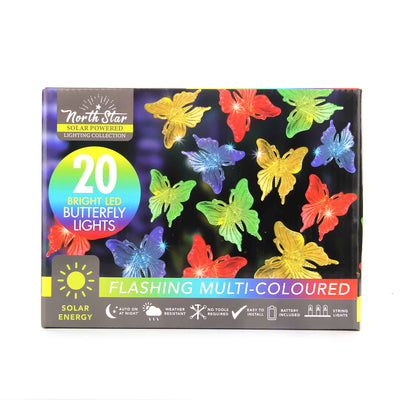 20 LED Dragonfly & Butterfly String Solar Lights