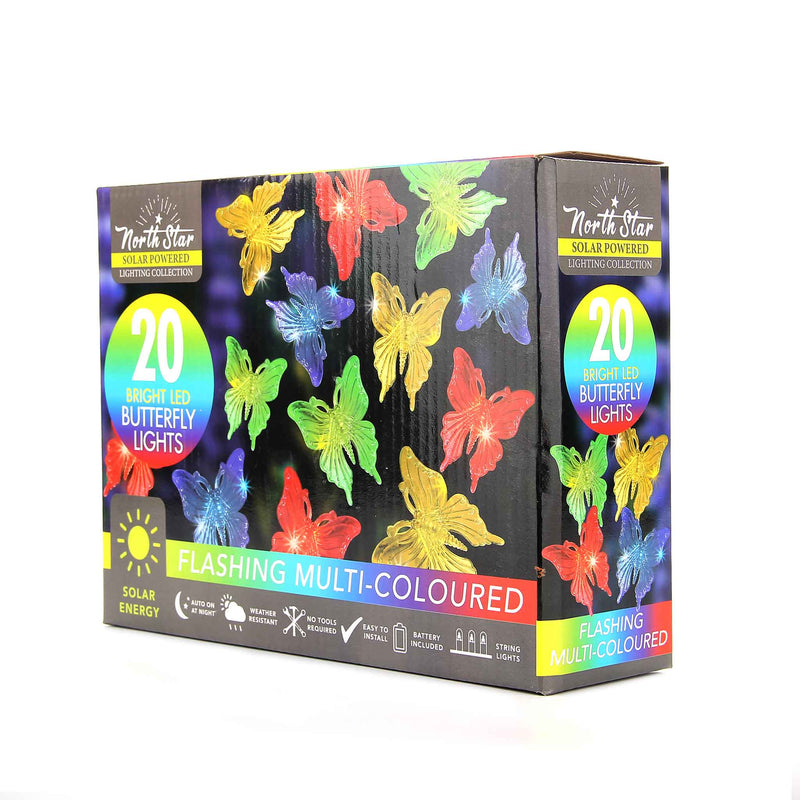 20 LED Dragonfly & Butterfly String Solar Lights