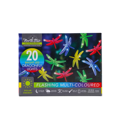 20 LED Dragonfly & Butterfly String Solar Lights