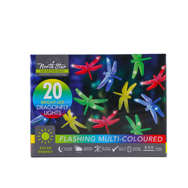20 LED Dragonfly & Butterfly String Solar Lights