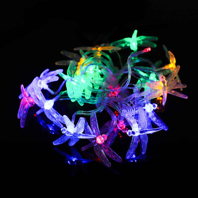 20 LED Dragonfly & Butterfly String Solar Lights