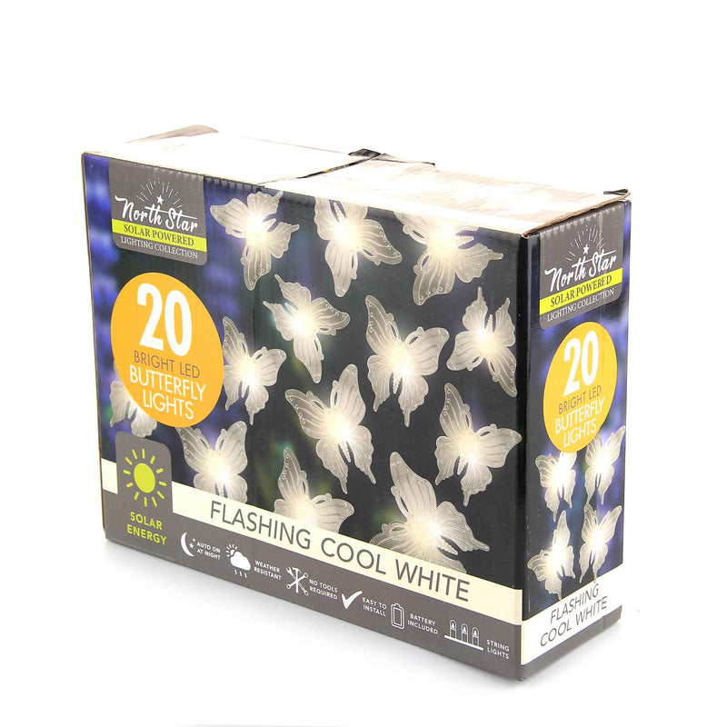 20 LED Dragonfly & Butterfly String Solar Lights