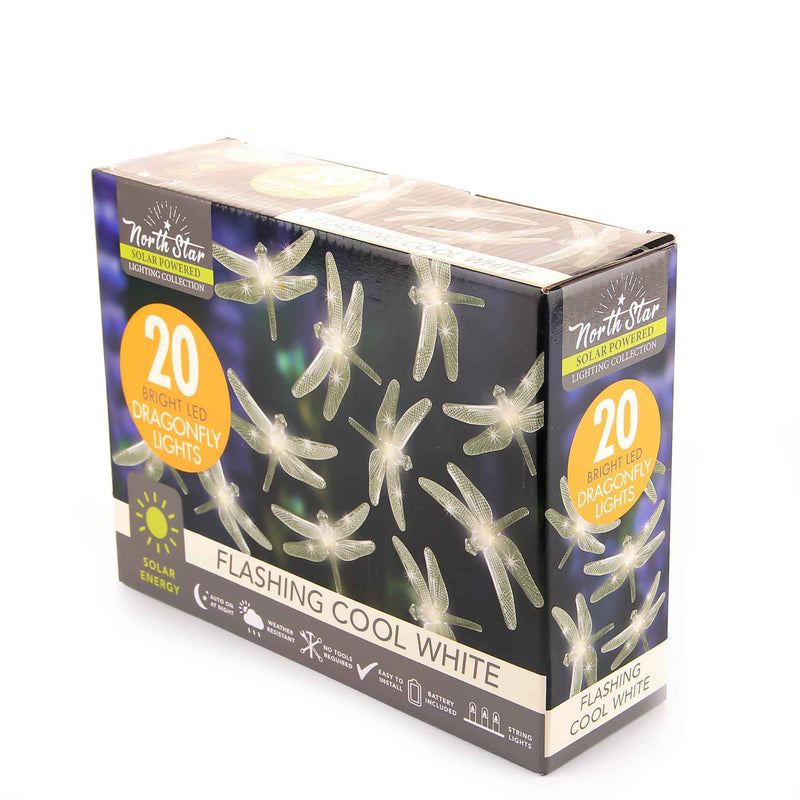 20 LED Dragonfly & Butterfly String Solar Lights