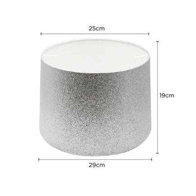 Glitter Silver Lamp Shade 29cm x 19cm