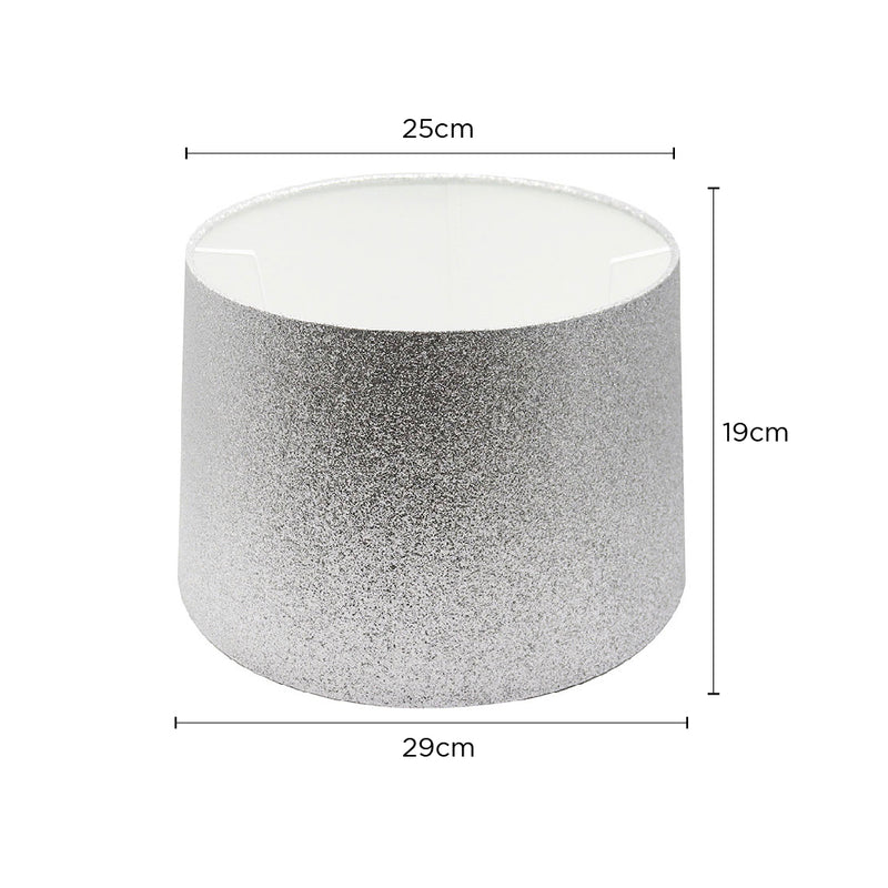 Glitter Silver Lamp Shade 29cm x 19cm