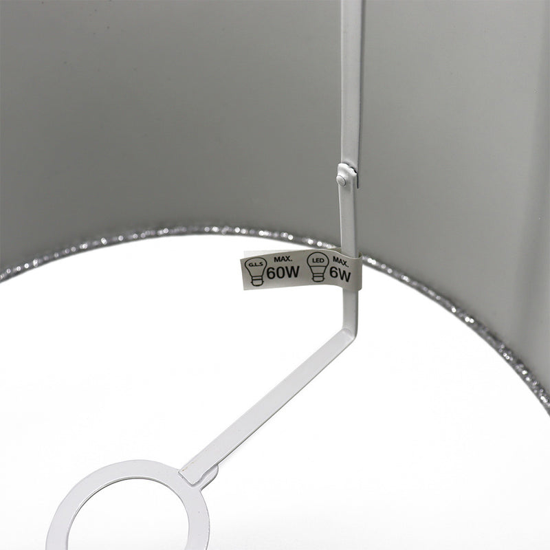 Glitter Silver Lamp Shade 29cm x 19cm