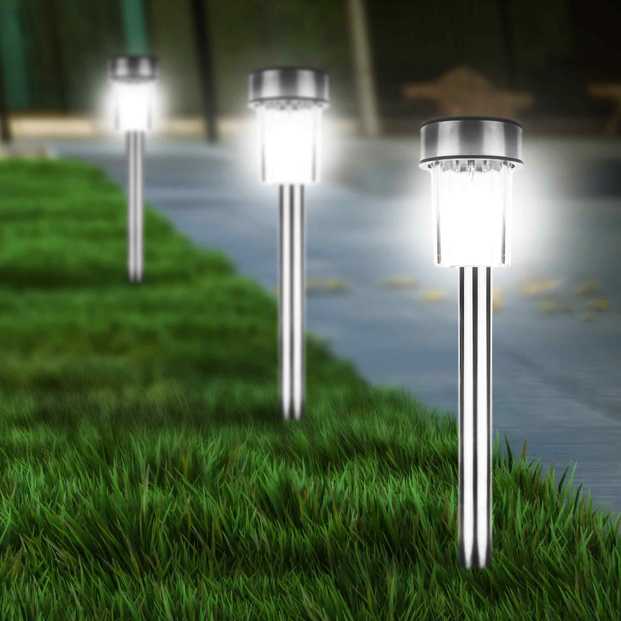 Ultra Bright Stake Light White LED Silver – Selected Finds