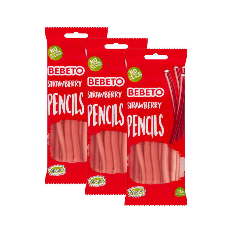 Bebeto Strawberry Pencils Sweets 160g