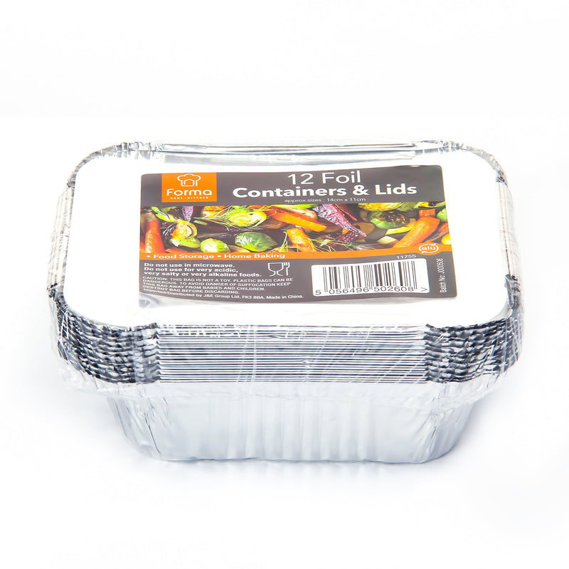 Foil Containers & Lids 12PK