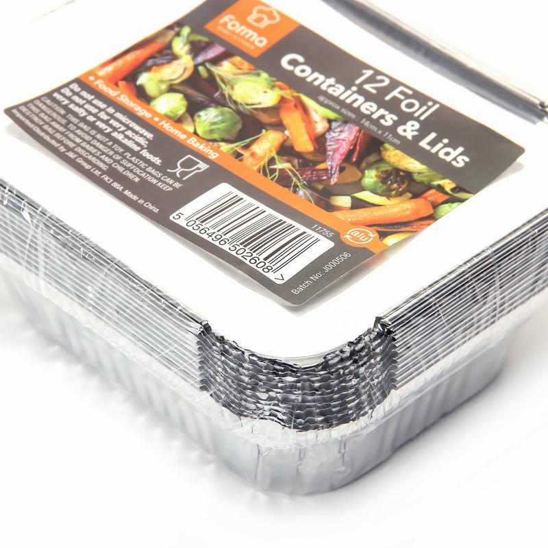 Foil Containers & Lids 12PK