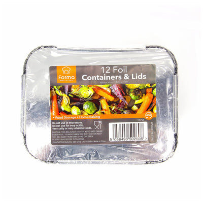 Foil Containers & Lids 12PK