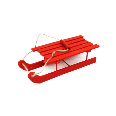 Elf Red Wooden Sleigh